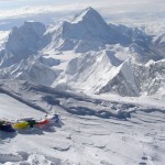 View towards Makalu from the summit of Everest