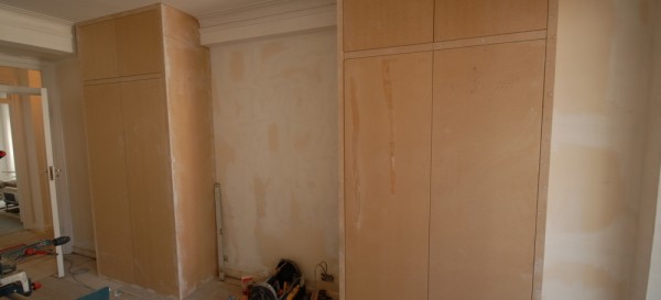 The finished cupboards - they just need painting!