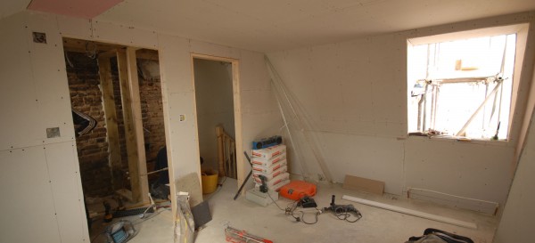 The Clapham loft conversion has been boarded out (the en-suite bathroom will go on the left)