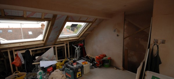 The VELUX windows on the front have been fitted