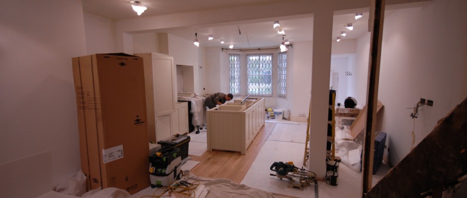 Kitchen being fitted in London