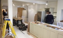 George has nearly finished fitting the DeVOL kitchen in Shepherds Bush