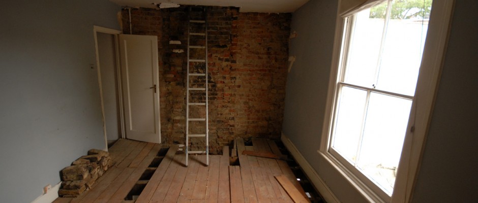First floor - removal of the chimney breast on this Earlsfield project
