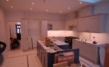 Fitting the new kitchen for this Earlsfield project...